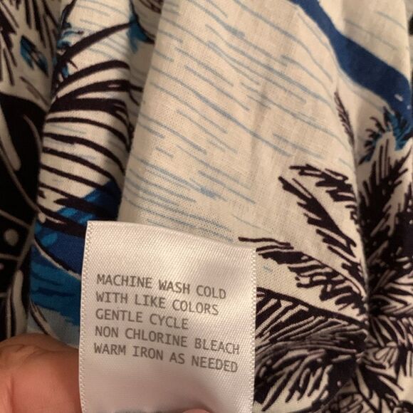 C&C Tropical Print 2pc Set Top Crop/ Joggers Cargo Style Linen Blend Size S - Picture 8 of 15